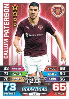 Figurina Callum Paterson - SPFL 2015-2016. Match Attax n. 94 - Topps
