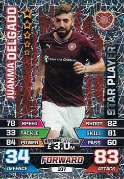 Cromo Juanma Delgado - SPFL 2015-2016. Match Attax n. 107 - Topps
