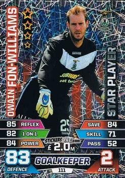 Figurina Owain Fôn-Williams - SPFL 2015-2016. Match Attax n. 111 - Topps