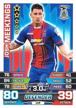 Figurina Josh Meekings - SPFL 2015-2016. Match Attax n. 114 - Topps