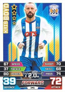 Cromo Kris Boyd - SPFL 2015-2016. Match Attax n. 141 - Topps