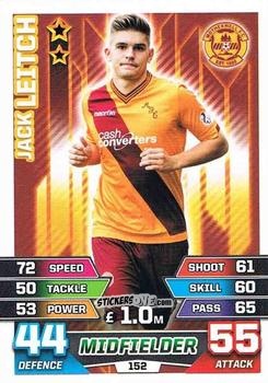 Figurina Jack Leitch - SPFL 2015-2016. Match Attax n. 152 - Topps