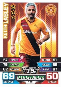 Figurina Keith Lasley - SPFL 2015-2016. Match Attax n. 155 - Topps