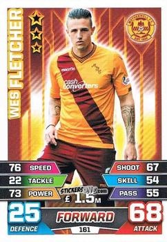 Figurina Wes Fletcher - SPFL 2015-2016. Match Attax n. 161 - Topps