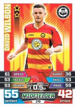 Sticker David Wilson - SPFL 2015-2016. Match Attax n. 170 - Topps
