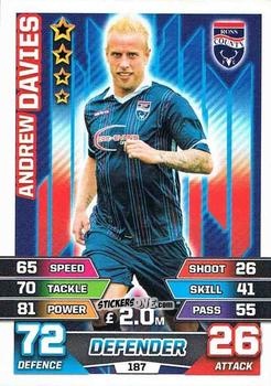 Cromo Andrew Davies - SPFL 2015-2016. Match Attax n. 187 - Topps