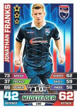 Cromo Jonathan Franks - SPFL 2015-2016. Match Attax n. 190 - Topps