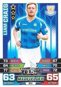 Cromo Liam Craig - SPFL 2015-2016. Match Attax n. 211 - Topps