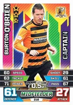 Sticker Burton O'Brien - SPFL 2015-2016. Match Attax n. 218 - Topps