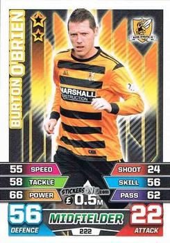 Sticker Burton O'Brien - SPFL 2015-2016. Match Attax n. 222 - Topps