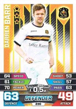 Figurina Darren Barr - SPFL 2015-2016. Match Attax n. 230 - Topps
