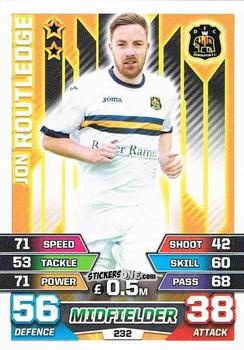 Figurina Jon Routledge - SPFL 2015-2016. Match Attax n. 232 - Topps
