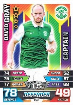 Sticker David Gray - SPFL 2015-2016. Match Attax n. 248 - Topps