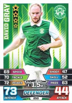 Sticker David Gray - SPFL 2015-2016. Match Attax n. 250 - Topps