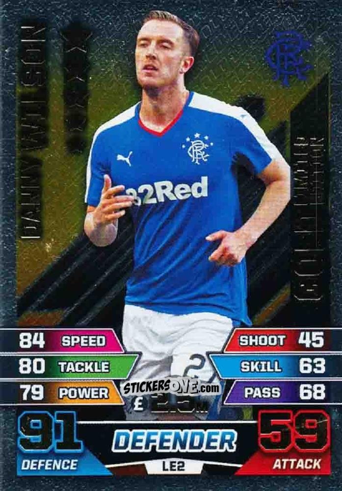 Sticker Danny Wilson - SPFL 2015-2016. Match Attax n. LE2g - Topps