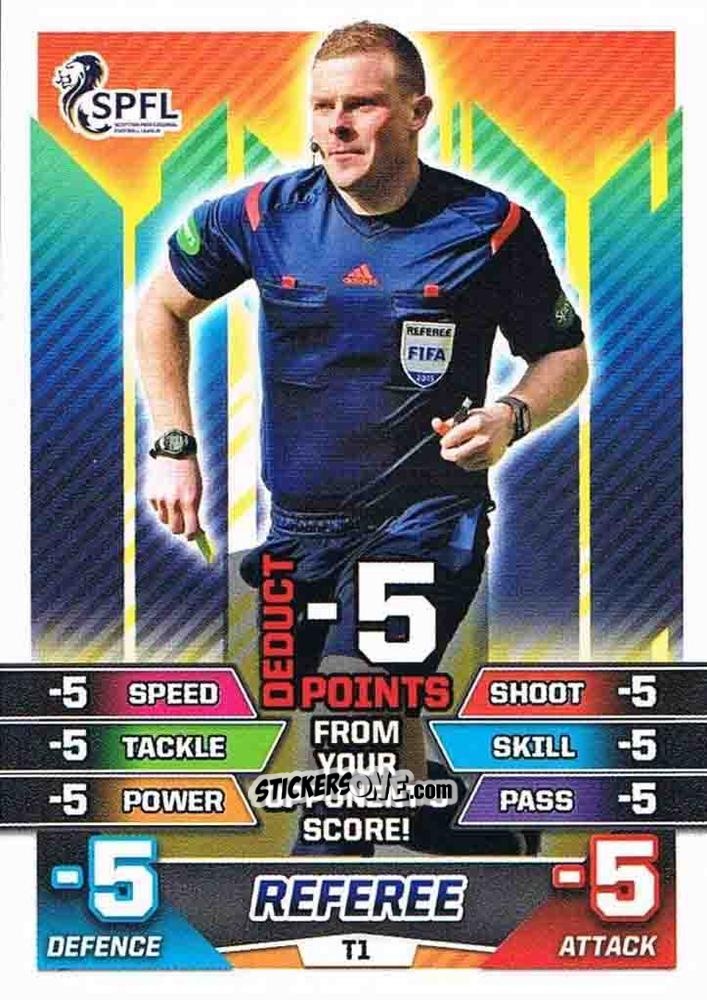 Figurina Referee - SPFL 2015-2016. Match Attax n. T1 - Topps