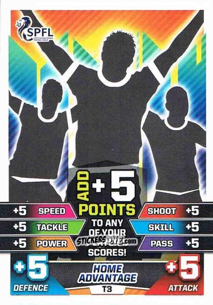 Cromo Home Advantage - SPFL 2015-2016. Match Attax n. T3 - Topps