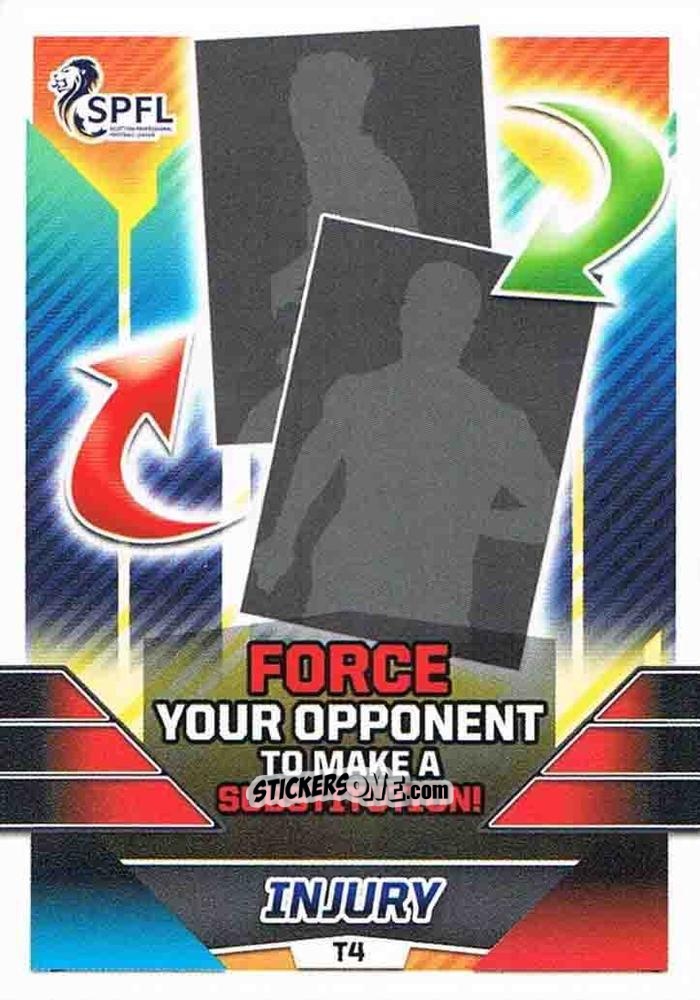 Sticker Injury - SPFL 2015-2016. Match Attax n. T4 - Topps