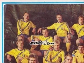 Cromo Swedish National Team - Puzzle - Fotboll 86. Allsvenskan och Division 2 n. 1 - Panini