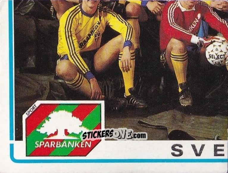 Cromo Swedish National Team - Puzzle - Fotboll 86. Allsvenskan och Division 2 n. 3 - Panini