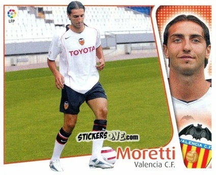 Cromo 13 Moretti (VALENCIA) - Liga Spagnola 2004-2005 n. 505 - Colecciones ESTE