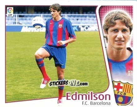 Sticker 19 Edmilson (BARCELONA) - Liga Spagnola 2004-2005 n. 511 - Colecciones ESTE