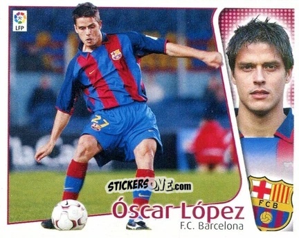 Cromo óscar López - Liga Spagnola 2004-2005 n. 85 - Colecciones ESTE