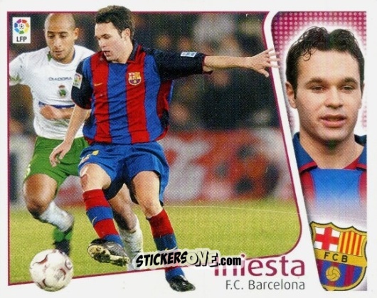 Cromo Iniesta - Liga Spagnola 2004-2005 n. 93 - Colecciones ESTE