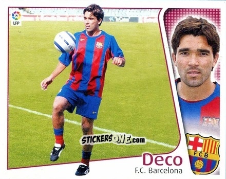 Cromo 3 Deco (BARCELONA) - Liga Spagnola 2004-2005 n. 495 - Colecciones ESTE