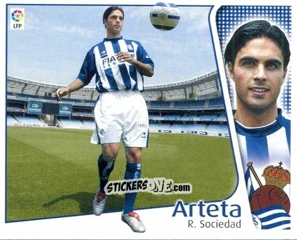 Figurina 10 Arteta (REAL SOCIEDAD) - Liga Spagnola 2004-2005 n. 502 - Colecciones ESTE