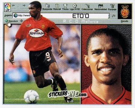 Sticker Eto'O - Liga Spagnola 2001-2002 n. 255 - Colecciones ESTE