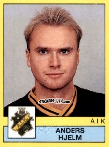Figurina Anders Hjelm - Fotboll 91. Allsvenskan och Division 1 n. 7 - Panini