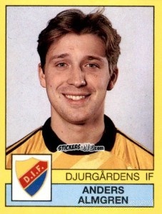 Figurina Anders Almgren - Fotboll 91. Allsvenskan och Division 1 n. 29 - Panini