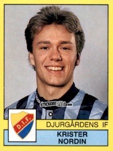 Figurina Krister Nordin - Fotboll 91. Allsvenskan och Division 1 n. 35 - Panini