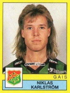 Figurina Niklas Karlström - Fotboll 91. Allsvenskan och Division 1 n. 62 - Panini