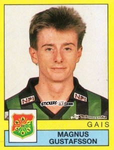 Sticker Magnus Gustafsson - Fotboll 91. Allsvenskan och Division 1 n. 63 - Panini