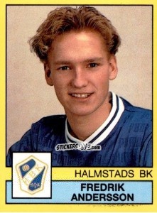 Sticker Fredrik Andersson - Fotboll 91. Allsvenskan och Division 1 n. 104 - Panini