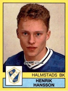Sticker Henrik Hansson - Fotboll 91. Allsvenskan och Division 1 n. 118 - Panini