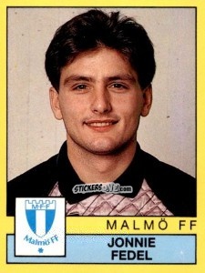 Cromo Jonnie Fedel - Fotboll 91. Allsvenskan och Division 1 n. 125 - Panini