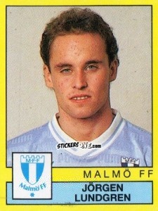 Figurina Jörgen Lundgren - Fotboll 91. Allsvenskan och Division 1 n. 141 - Panini