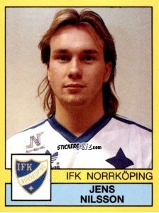 Figurina Jens Nilsson - Fotboll 91. Allsvenskan och Division 1 n. 168 - Panini