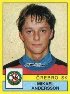 Sticker Mikael Andersson - Fotboll 91. Allsvenskan och Division 1 n. 215 - Panini