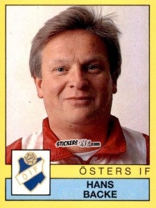 Sticker Hans Backe - Fotboll 91. Allsvenskan och Division 1 n. 220 - Panini