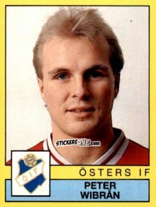 Sticker Peter Wibrån - Fotboll 91. Allsvenskan och Division 1 n. 227 - Panini