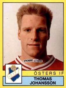 Sticker Thomas Johansson - Fotboll 91. Allsvenskan och Division 1 n. 237 - Panini