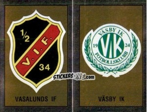 Figurina Badges - Fotboll 91. Allsvenskan och Division 1 n. 299-304 - Panini