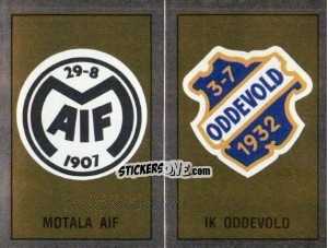 Figurina Badges - Fotboll 91. Allsvenskan och Division 1 n. 317-322 - Panini