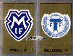 Figurina Badges - Fotboll 91. Allsvenskan och Division 1 n. 347-352 - Panini