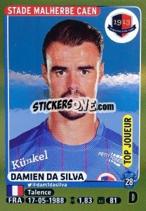 Cromo Damien Da Silva (Top Joueur) - FOOT 2015-2016 n. 103 - Panini