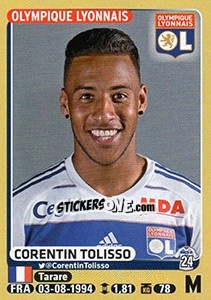 Figurina Corentin Tolisso - FOOT 2015-2016 n. 212 - Panini